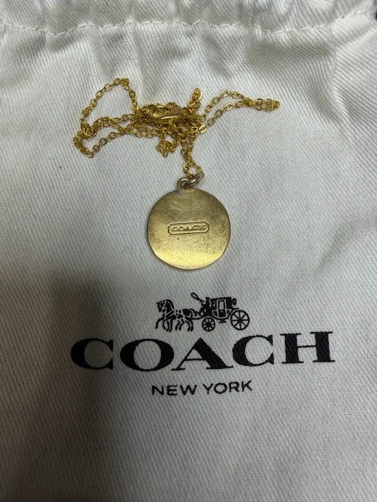 Coach Legacy Stripe Necklace & Dust Bag (A796) - Picture 3 of 4